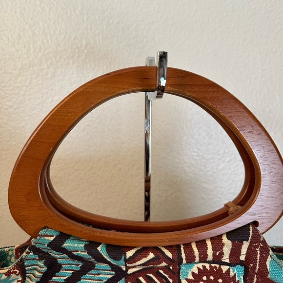 GUESS Boho Tribal Canvas Handbag - Picture 6 of 8